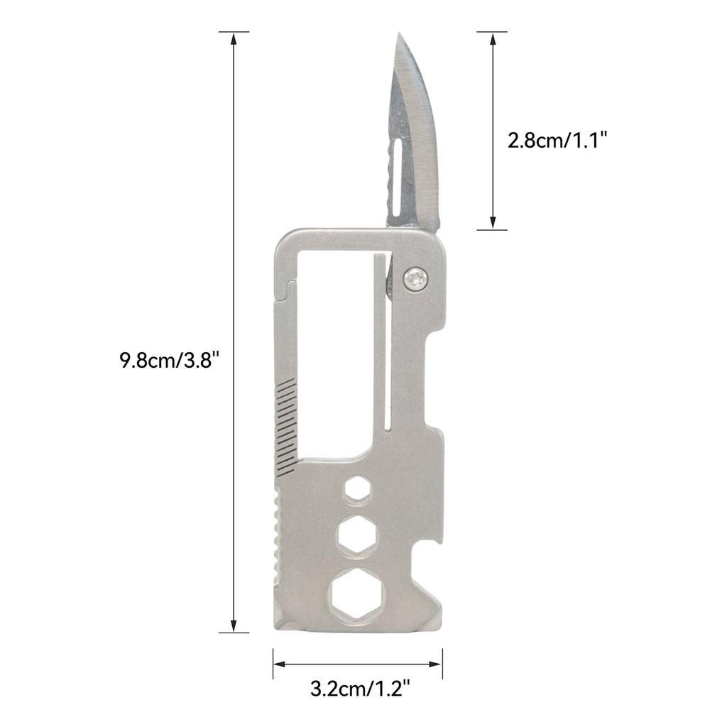 STEELMIGHT Key Titanium EDC Bottle Phillips Flathead Bicycle Mountaineering Keychain, Multi-Function Ring, Alloy, Tool, Multi-Tool, Opener,