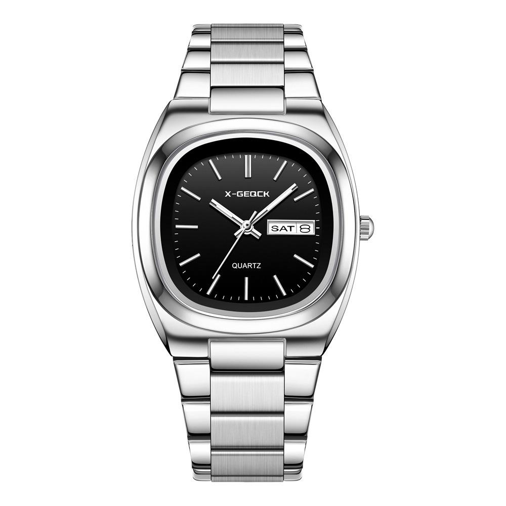 High-Value Watch Women'S Light Luxury Hong Kong Style Double Calendar Women'S Watch Steel Belt Watch Women'S Niche Light Luxury Quartz Watch Women