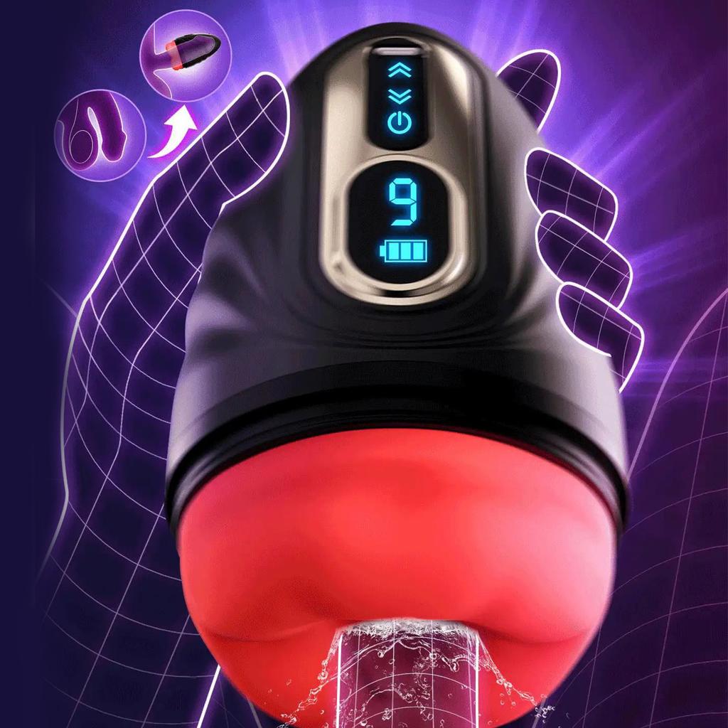 Male Masturbator Vibrator Penis Pump Trainer APP Controller, Mouth Pack Penis Vibrator Adult Toys Pussy Stimulator Adult Sex Toys