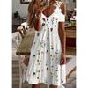 Vestido de Verano con Hombros Descubiertos de Encaje y Manga Corta Nuevo Estampado Holgado Casual Vestidos de Fiesta Moda Femenina Elegante Línea A Talla Grande Ropa Dulce