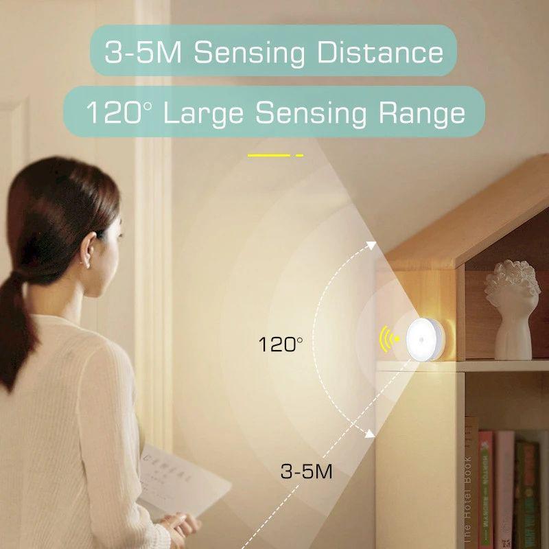 PIR Motion Sensor 8 LED Night Light USB Rechargeable Night Lamp For Kitchen Cabinet Wardrobe Lamp Staircase Closet Light