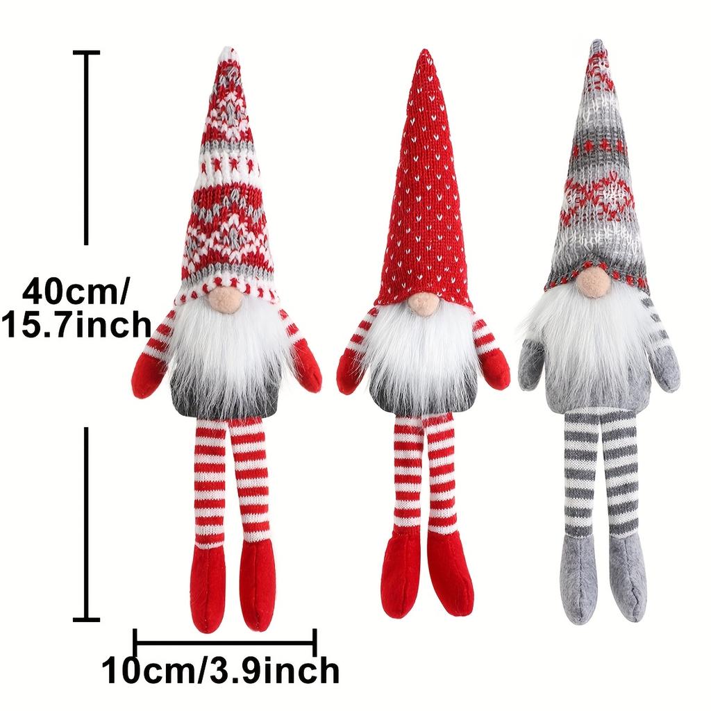 3pcs Holiday Christmas Gnome Doll Decoration Nordic Style Faceless Elderly Decoration , Hotel Christmas Parties Holiday Decoration