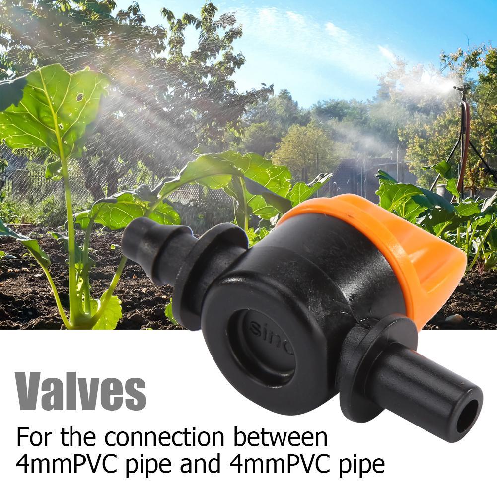 10pcs 4/7mm Hose Mini Plastic Ball Valves Barbed Garden Irrigation Connectors
