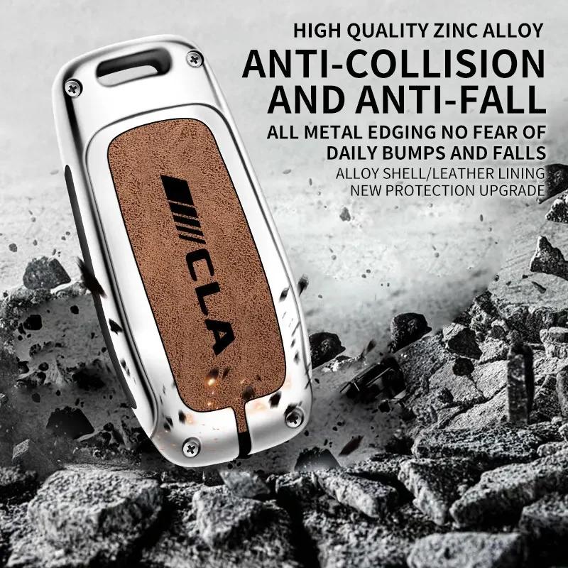 Zinc Alloy Car Key Holder For Mercedes Benz CLA200 CLA260 CLA220 CLA Remote Protective Case Car Key Holder