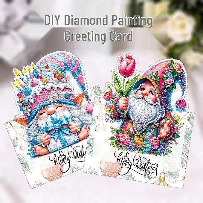 5D Gem Art Girl Ornament Greeting Card - Diamond Painting Decoration for Home or Office