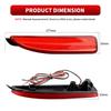 2PCS Car Red LED Side Marker Light For 2004-2008 1st Gen Mazda 3 Sedan/Hatch, Replace OEM Red Bulb-Less Sidemarker Reflectors