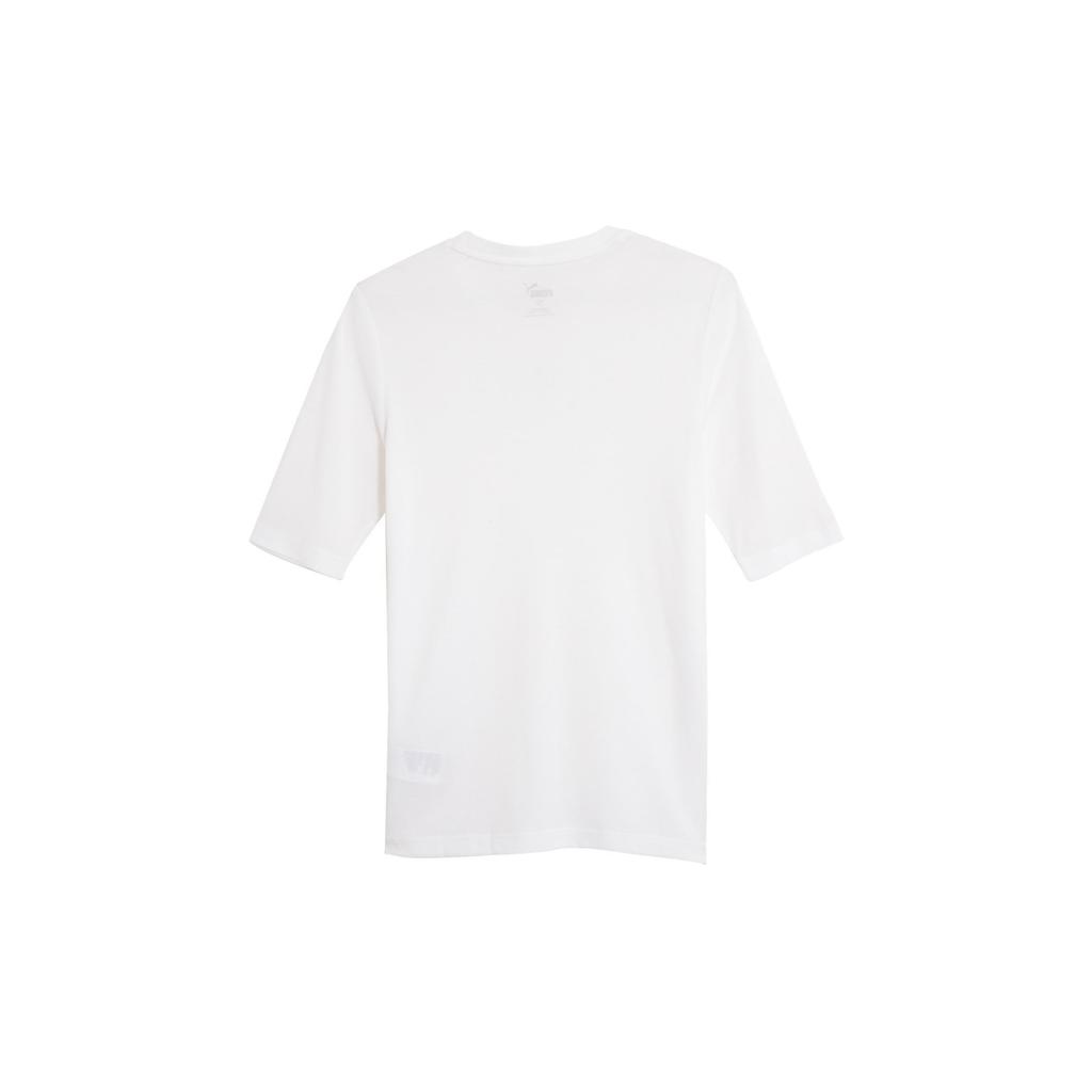 Puma Camiseta Básica Moderna Cuello Redondo Pulóver Transpirable Casual Manga Corta Camiseta Tops para Mujer Blanco 845602-02