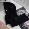Winter Hat Scarf For Women Knitted Hooded Caps Outdoor Warm One-Piece Neck Collar Beanies Hats For Girls