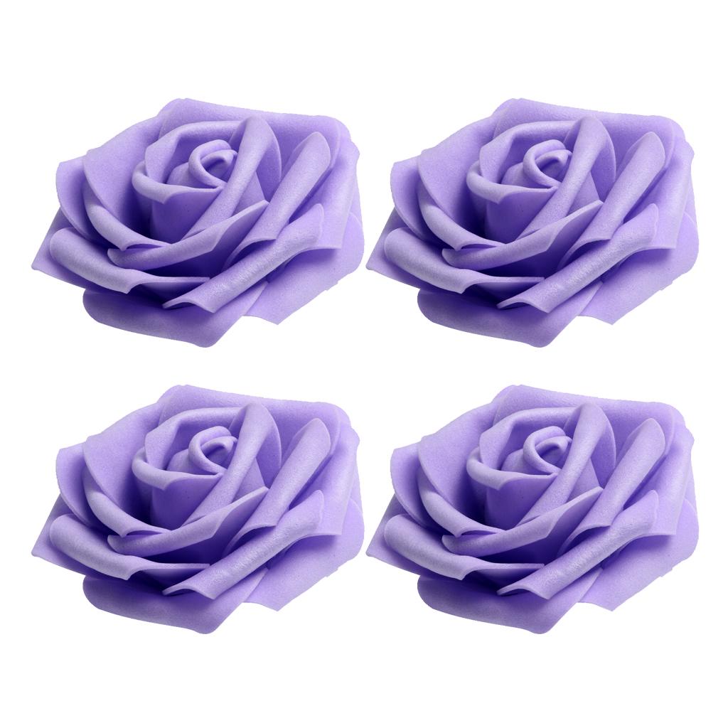 Buy 100pcs PE Foam Rose Flower Heads Artificial Rose Flowers 8cm White ...