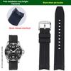 Für Longines Kangkas Fluorkautschuk-Armband L3.742 781 782 Schwarz Blau Serie Schnellwechsel Wasserdichtes Uhrenarmband mit Armband