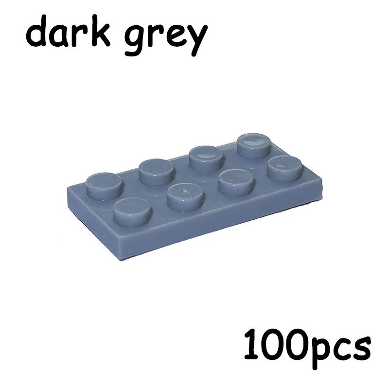 100PCS Size 2x4 Dot Plate 3020 MOC Assemble Particles DIY Building Blocks 2*4 Figures Bricks Educational Creative Toy for Kid