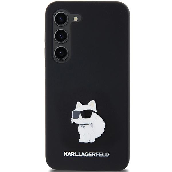 Karl Lagerfeld Klhcs23Ssmhcnpk S23 S911 Czarny/Black Hardcase Silicone Choupette Metal Pin