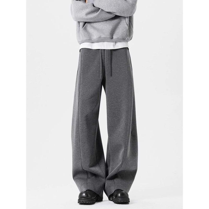 Autumn and winter new casual pants men's American design sense Hong Kong style loose trend retro straight wide-leg trousers