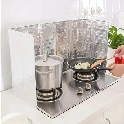Hliníkový skládací kuchyňský plynový sporák přepážka Přenosná pánev Ochranná zástěna proti stříkající vodě pro domácnost Kuchyňské doplňky