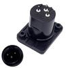 Tool Less 3Pin XLR Adapter Straight Terminal Panel Mount Connector ABS Alloy For Mobile Auditory Applications