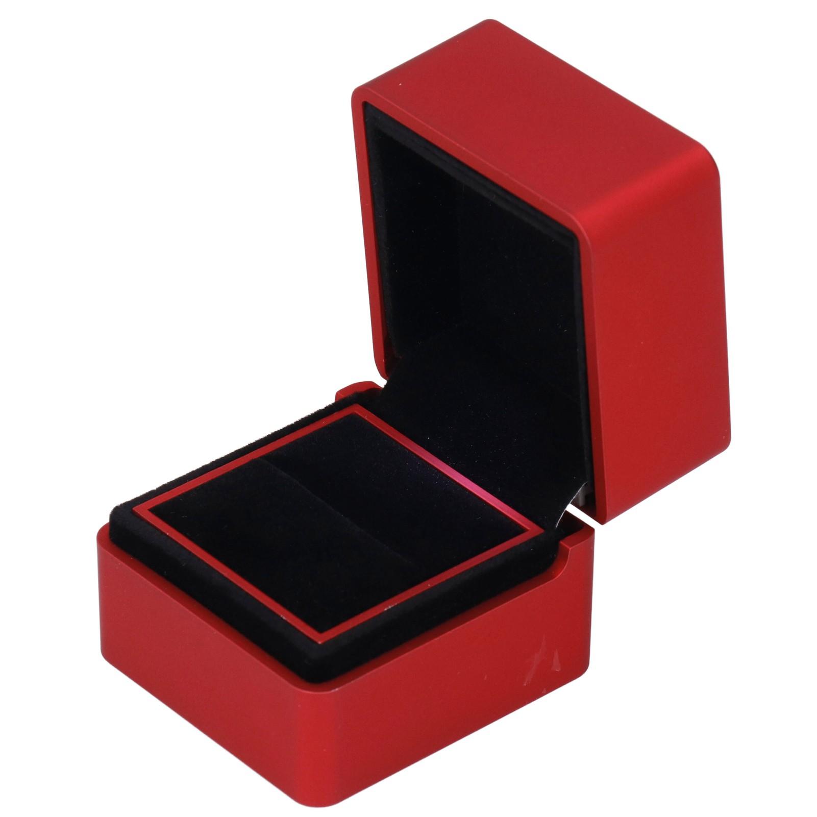 

Velvet Ring Box LED Light Eco Friendly Safe Poisonless Elegant Design Romantic Ambience Engagement Ring BoxRed красный