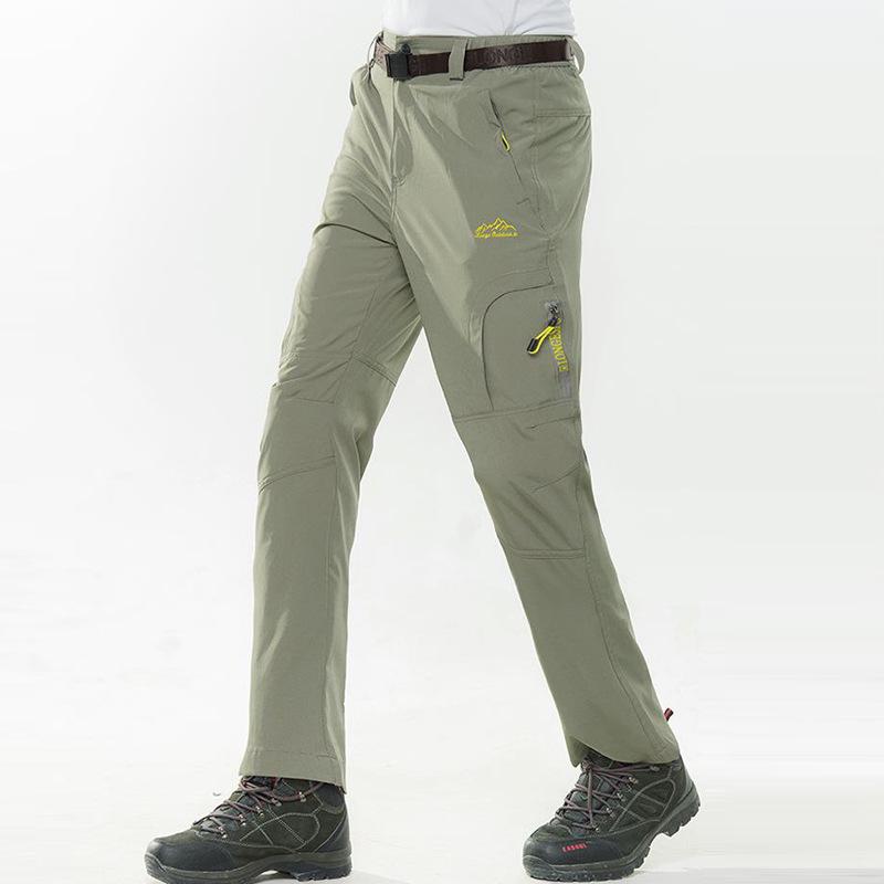 Unisex Quick-Dry Waterproof Outdoor Pants - Lightweight, Breathable, Elastic, Sun-Protective, Wear-Resistant, Plus Size, and Ideal for Mountaineering.