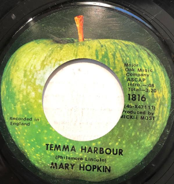 

7inch Record MARY HOPKIN - Temma Harbour 1816 Apple Records 1971 US Pop Used