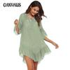 Vestido de mujer Patchwork Ropa de playa Ropa de playa sin espalda