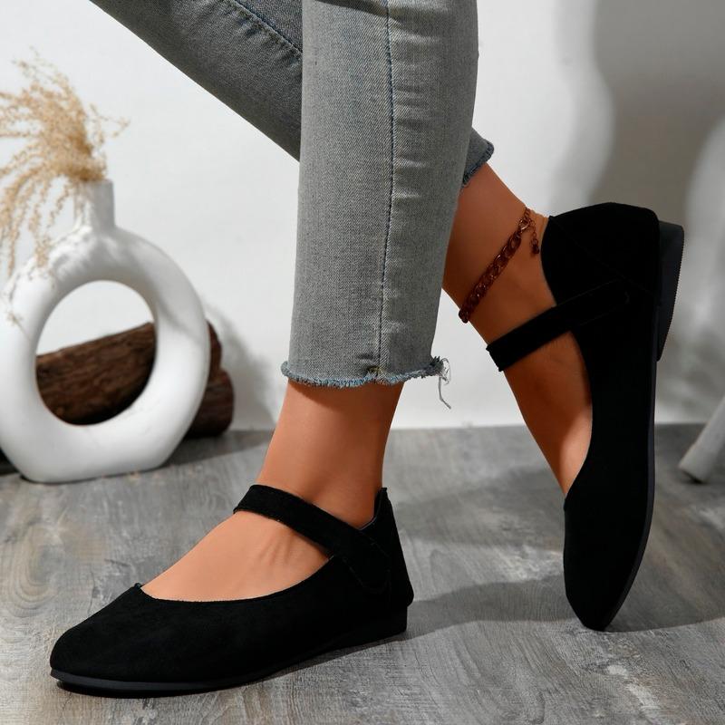 Fashion Women's Fashion Flat Shoes Spring New Round Head Shallow Mouth Suede Soft Sole Non-slip Low Top Shoes