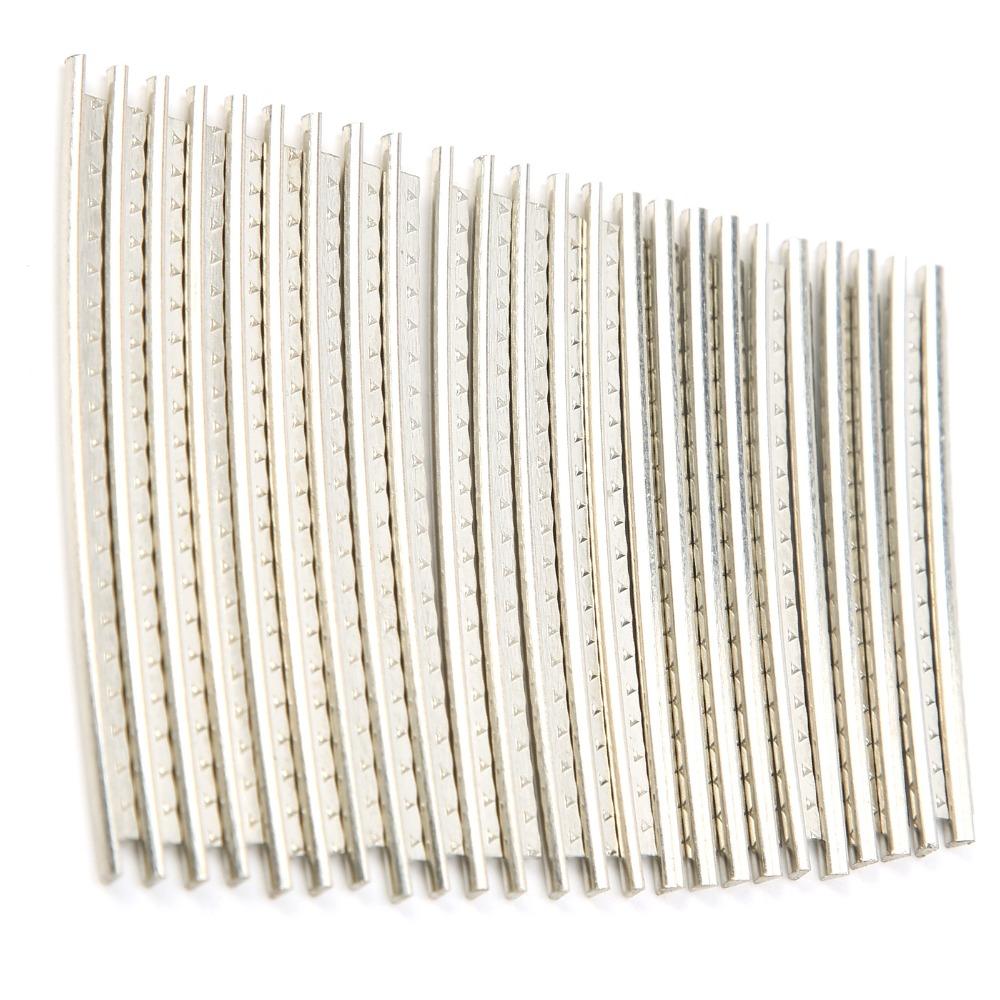 24PCS White White Copper Guitar Fret Wires White Copper Cupronickel Fretwire Guitar Repair