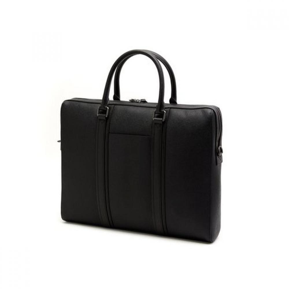 Daks Black Leather Crossbody Briefcase Dbba2e335