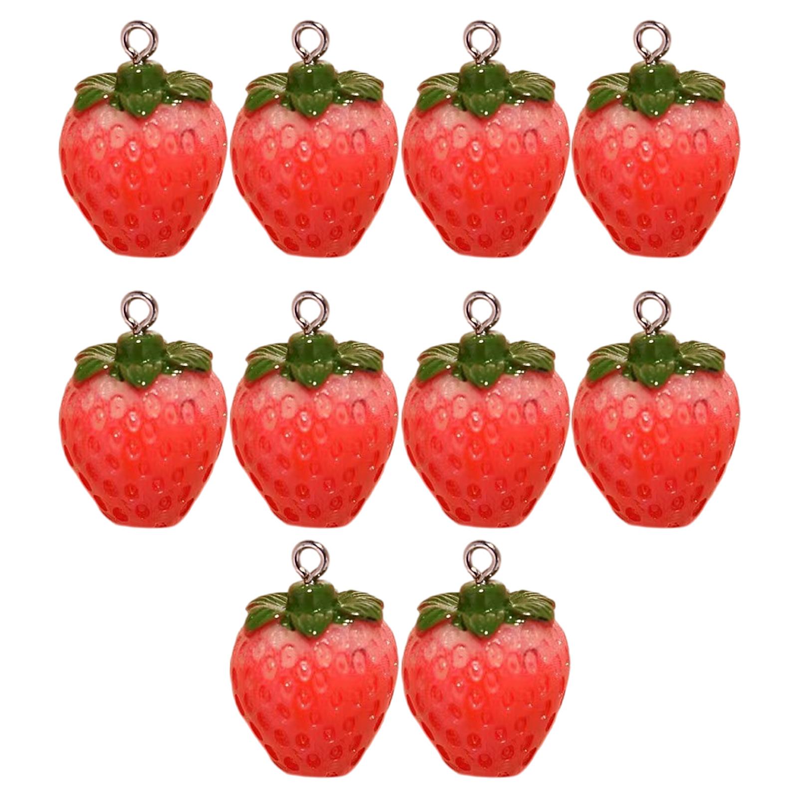 

Штучний кулон із полуницею Чудовий брелок у формі фрукта для рукоділля Приладдя для виготовлення ювелірних виробів Аксесуари для брелоків