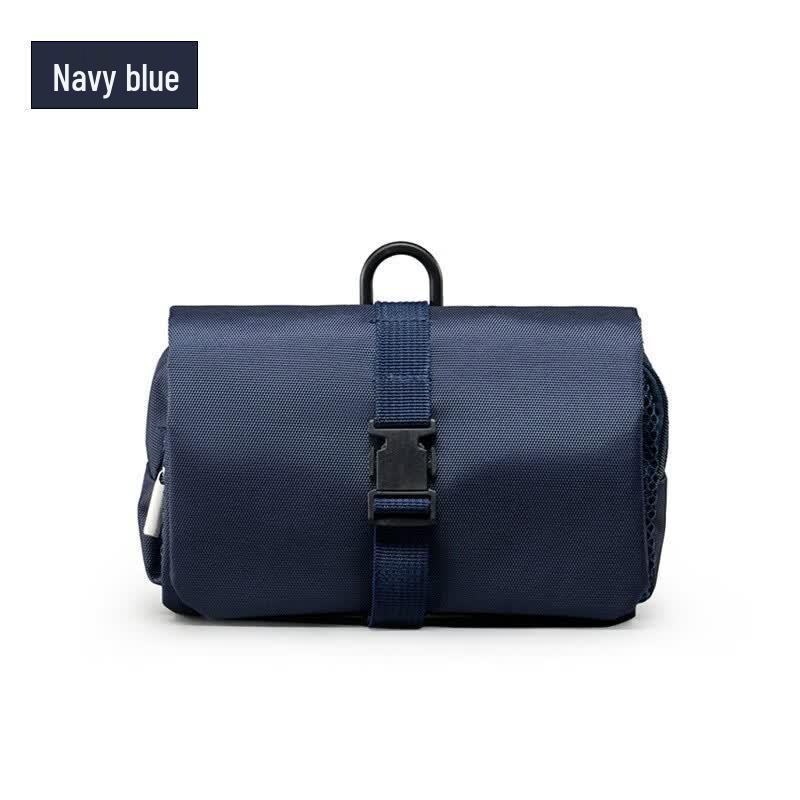 DCLOUD Muji-Style Folding Travel Toiletry Bag with Hook