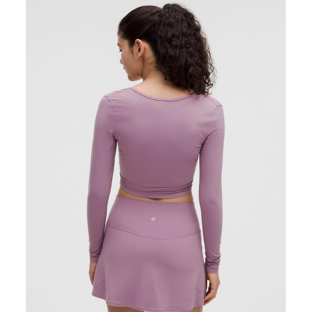 Lululemon Nulu Langarm Cropped Wickeloberteil Lavendel Lux