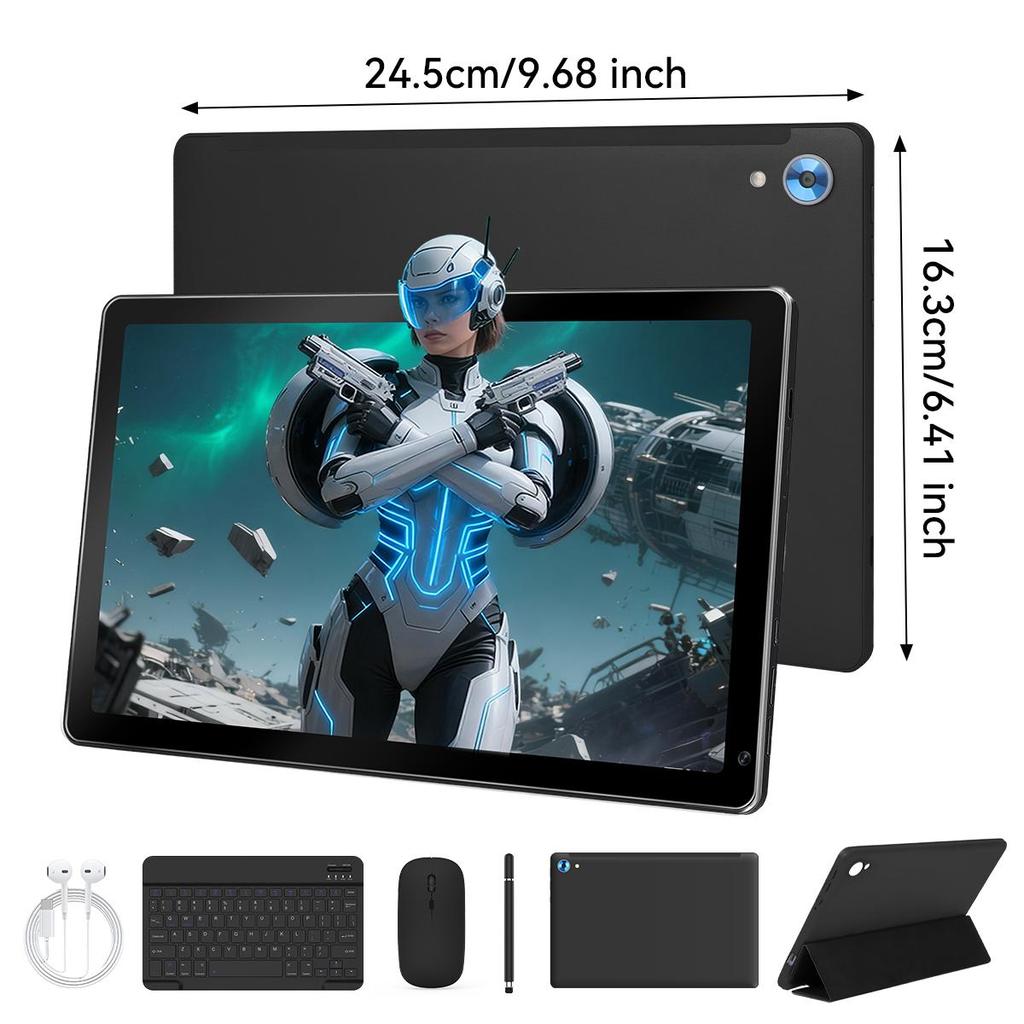 Android 15 Tablet, 10.1 Inch, 24GB+128GB, Octa Core 2.0GHz, Computer Mode, 1TB Expandable