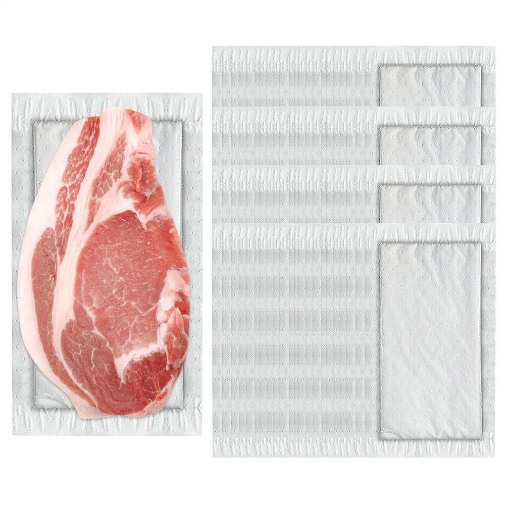 New 100PCS Meat Absorbent Pads Kitchen Paper Dri Lock 50/80 Grams Hygienic Kitchen Supplies For Keeping Packaging Dry Clean