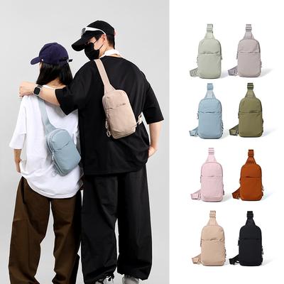 Multifunctional Chest Bag Unisex Shoulder Bag Coin Purse Solid Color Crossbody Bag