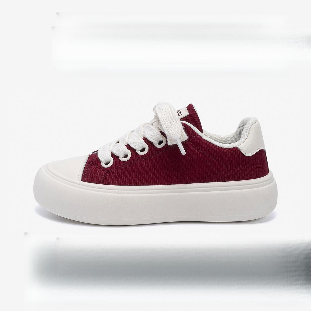 Men's 2025 Thick-Soled Canvas Shoes: Trendy, Height-Increasing Casual Shoes for Spring and Autumn.