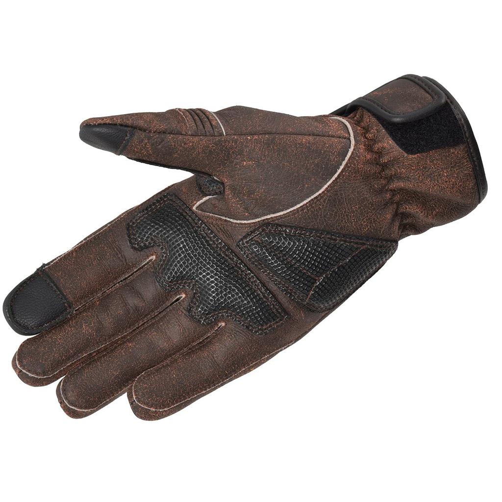 KOMINE Motorcycle Gloves Protective Leather Winter Large GK-848 Gloves, Brown,