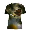 T-shirt da uomo con stampa 3D di farfalle Moda Casual T-shirt con insetti Estive Manica Corta Harajuku Street Personalità Tendenze Top