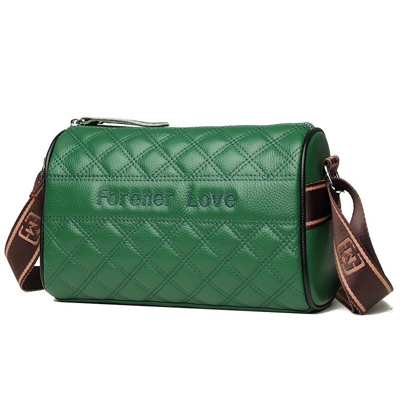 

Высококачественная однотонная женская сумка через плечо из натуральной кожи, большая женская сумка-мессенджер из коровьей кожи