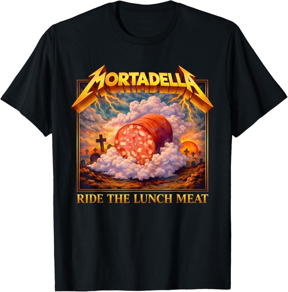 Mortadella Ride The Lunch Meat Italian Food Funny T‑Shirt S
