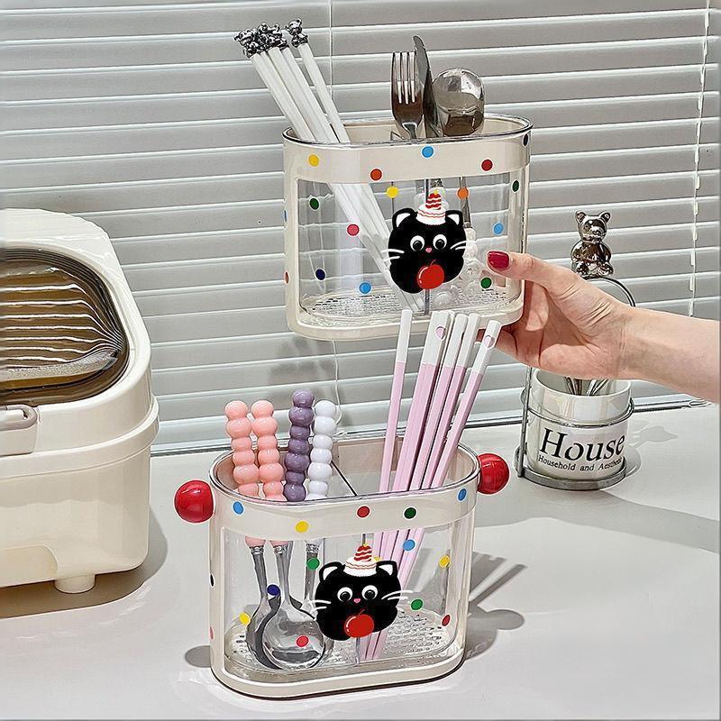 Chopstick Cage Multifunctional Detachable Drainage Tray Large Storage Kitchen Rack Tableware Storage Holder