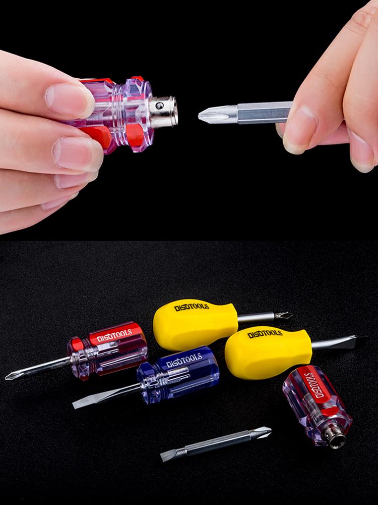 Magnetic Ratchet Telescopic Screwdriver: Dual-Use, Slotted & Phillips Ultra-Short Screwdriver