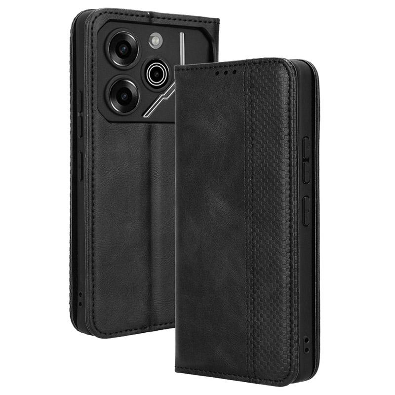 For TECNO Pova 6 Pro 5G LI9 Case Wallet Retro Texture Leather Phone Cover