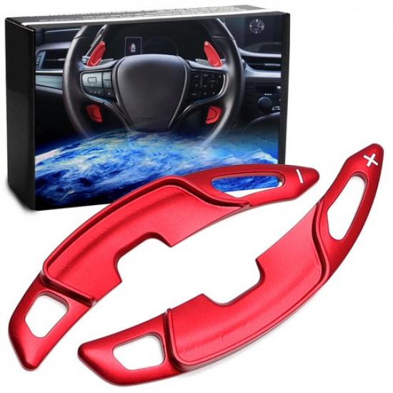 Sport Red Aluminum Steering Wheel Paddle Shifter Extension For Lexus ES LS UX RX