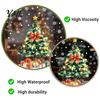 Creative Room Embellishments Christmas Tree Static Window Sticker, Waterproof PVC Decal, Watercolor Clings Snowflake Glass for Holiday Home