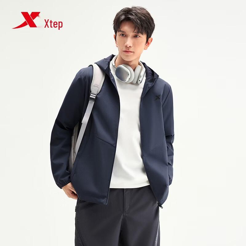 Xtep Men's Hooded Soft Shell Outdoor Jacket