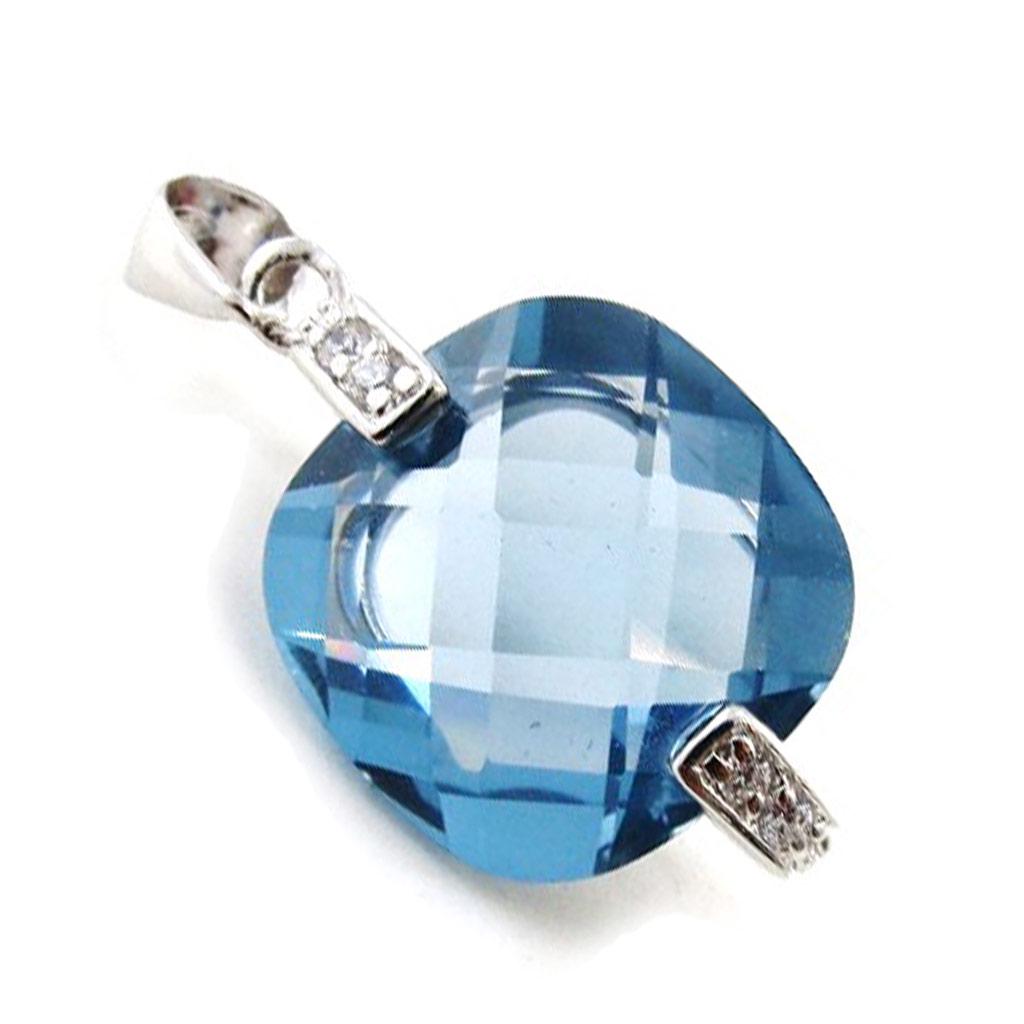 

Les Trésors De Lily [G1072] — Серебряный кулон «Sissi» Aqua Marine
