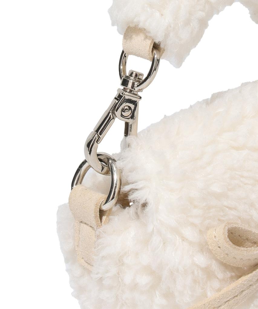 Covernat Woman Clover Heart Fluffy Pouch Ivory