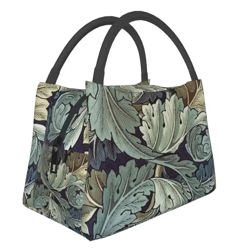 William Morris Insulated Lunch Bag for Outdoor Picnic Floral Textile Pattern Waterproof Thermal Cooler Lunch Box Women