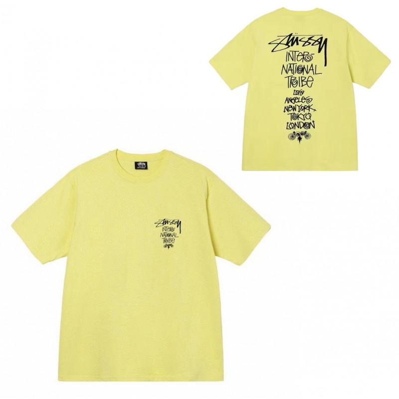 Pánské tričko s krátkým rukávem Volný střih Kulatý výstřih Potisk písmen Neformální Street Style Top pro páry