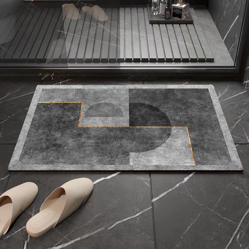 Bathroom Simple Household Non-slip Absorbent Dirt-resistant Diatom Mud Floor Mat Toilet Floor Mat