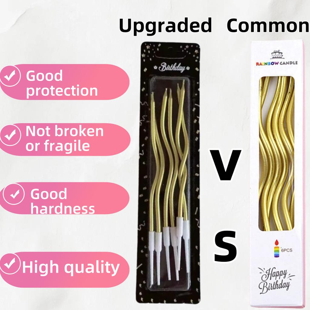 6/12 /36/72pcs/20setBirthday Candles Spiral Cake Candles  Long Thin Cake Candles For Wedding Party And Cake Decoration