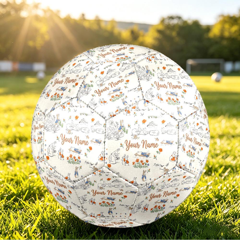 Custom Name Text Size 5 Football,Peter Rabbit Standard Training Soccer Ball